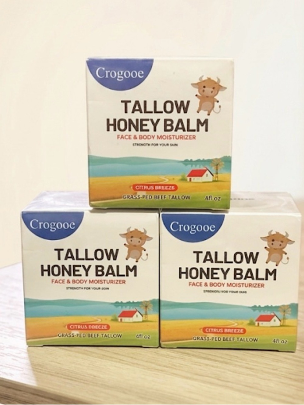 Tallow Honey Balm Face & Body Moisturizer — Lot of 3